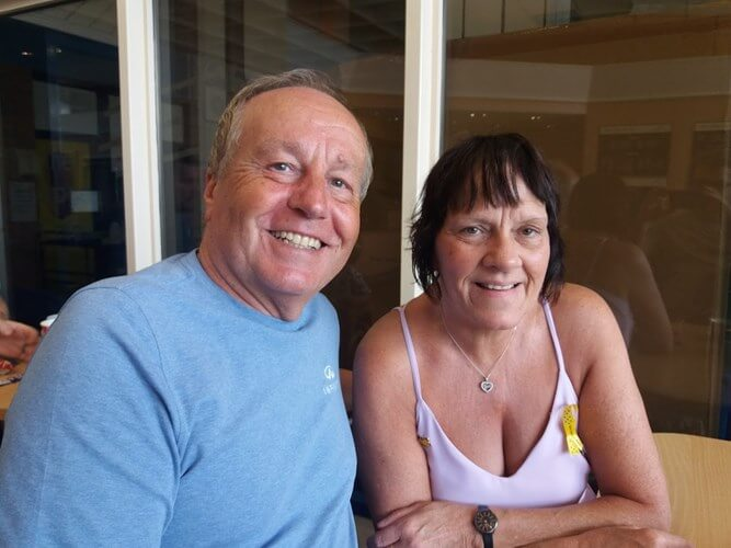 Fibromyalgia Support Meetings image of A friendly smiling couple sat togheret