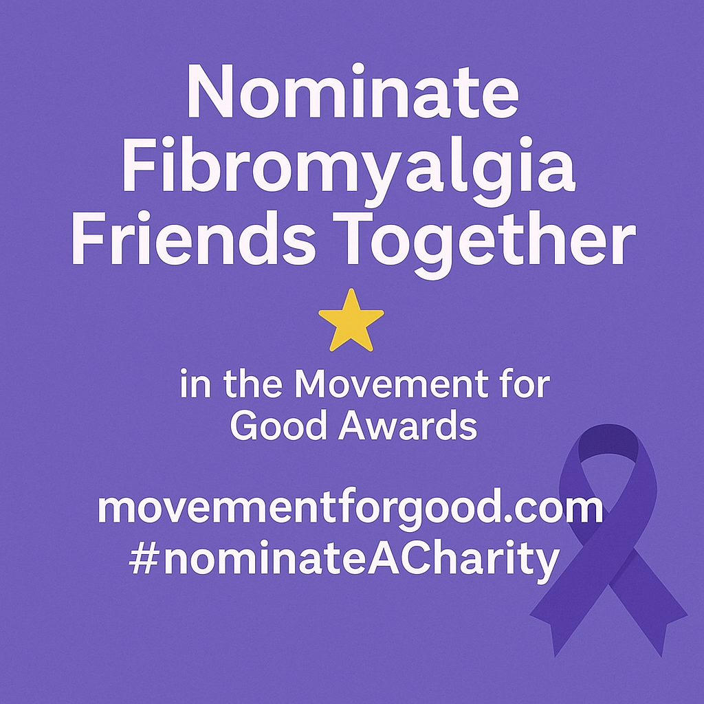 The picture gives basic information about how to nominate us for are a free donation to the group of £1,000. It includes the direct website link.